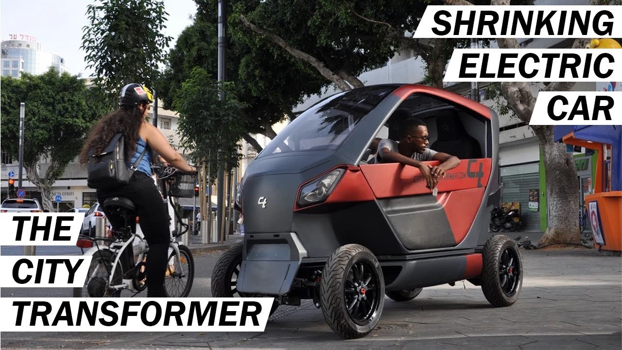 Compact Electric Car with Shrinking Wheelbase | City Transformer