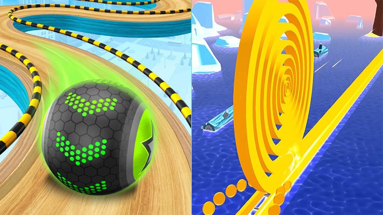 Going Balls VS Spiral Roll Android iOS Gameplay Ep 5