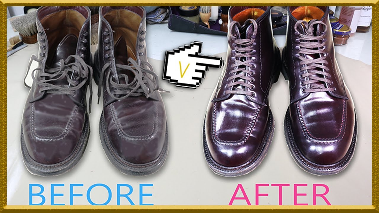 [ASMR] How to care Shell cordovan Alden boots  -VeTiVeR