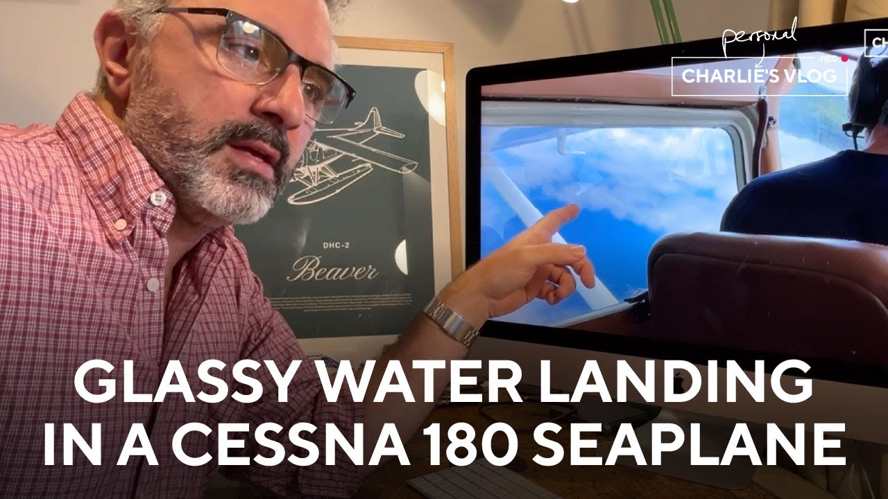 Glassy Water Landing in a Cessna 180 Seaplane in Maine USA