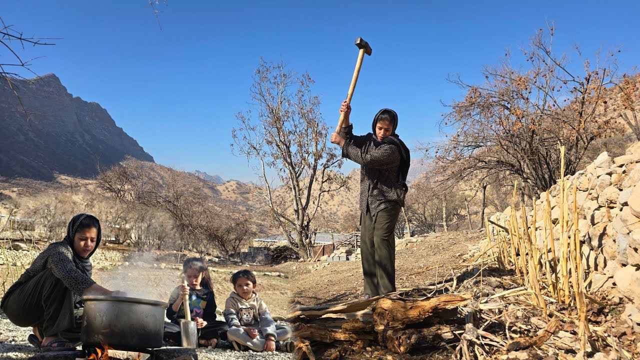 🔥 Simple Life in a Remote Mountain Village 🌄 | Traditional Cooking & Firewood 🌿