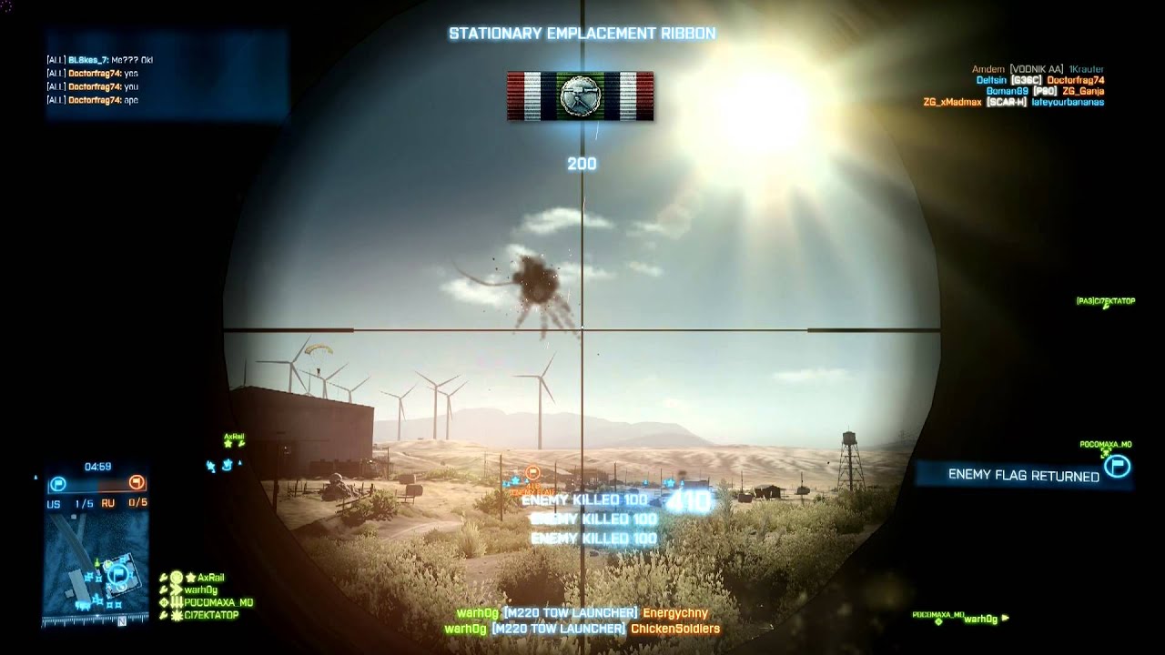 Battlefield 3 - M220 TOW launcher vs. Z11W helicopter 1080p HD