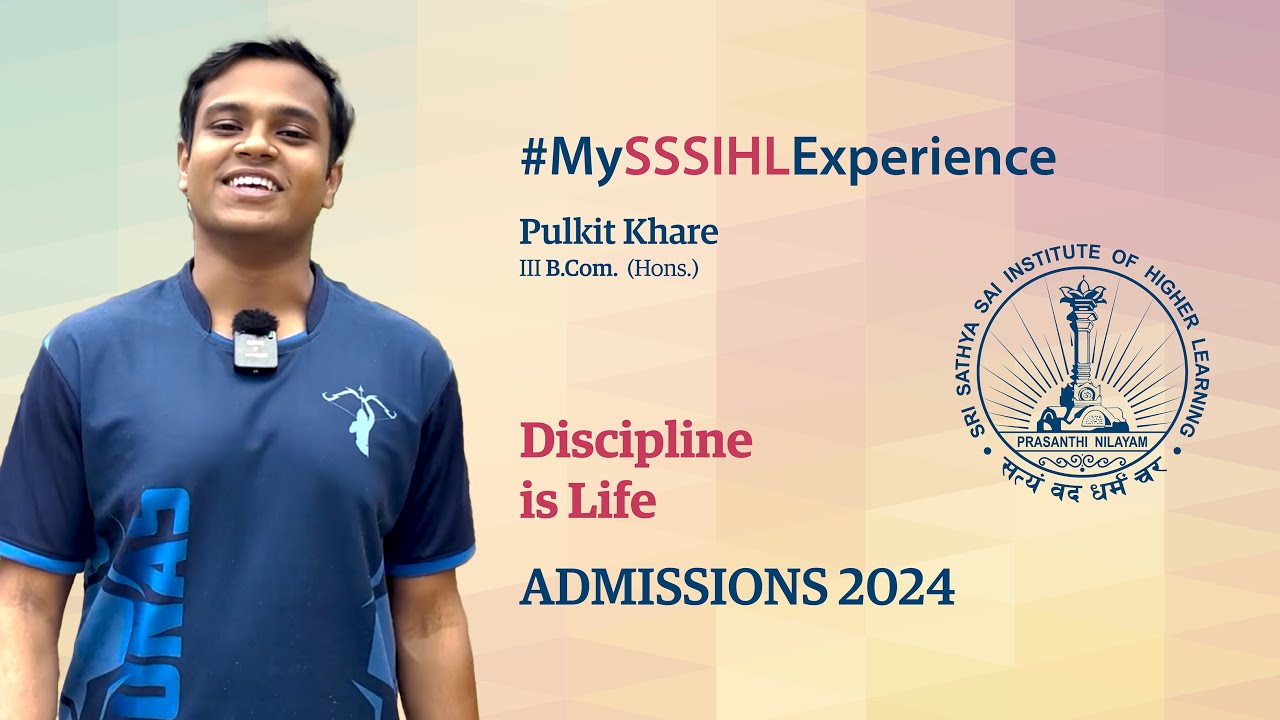 #MySSSIHLExperience - Discipline is Life