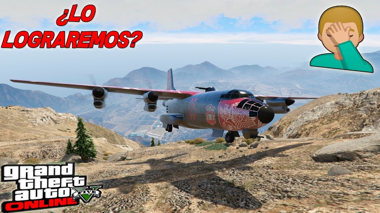 RETO!! ATERRIZAR AVIÓN GIGANTE EN EL MONTE CHILIAD! | GTA V ONLINE CON AMIGOS!