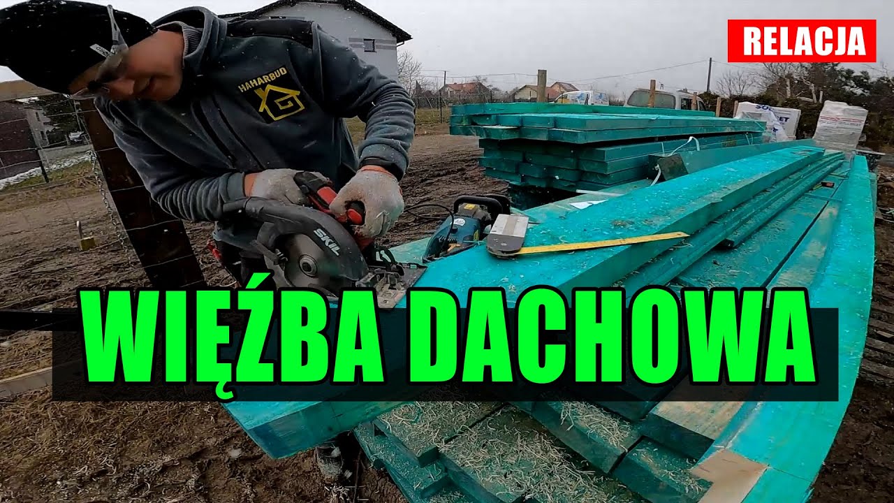 Jak wykonać więźbę dachową? dach dwuspadowy. Jak zrobić dach? Więźba dachowa. cz.12