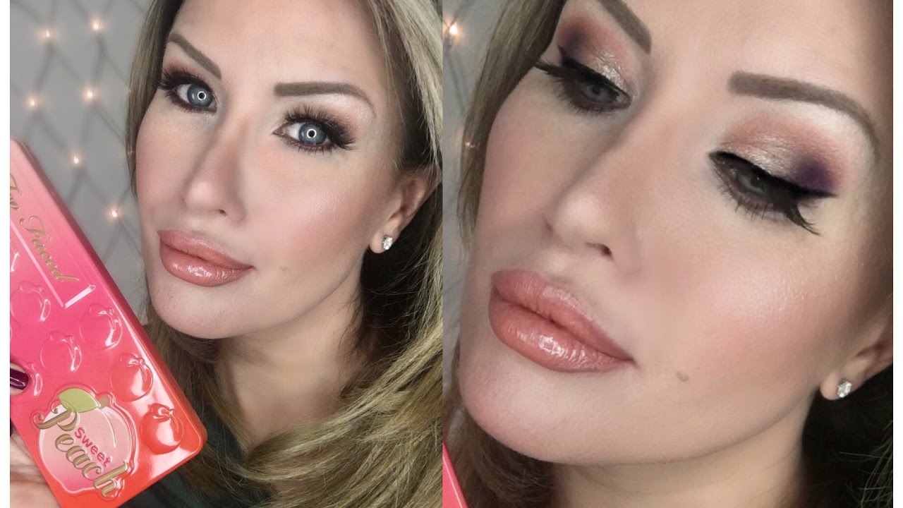 Too Faced SWEET PEACH PALETTE Tutorial | FULL FACE | Risa Does Makeup