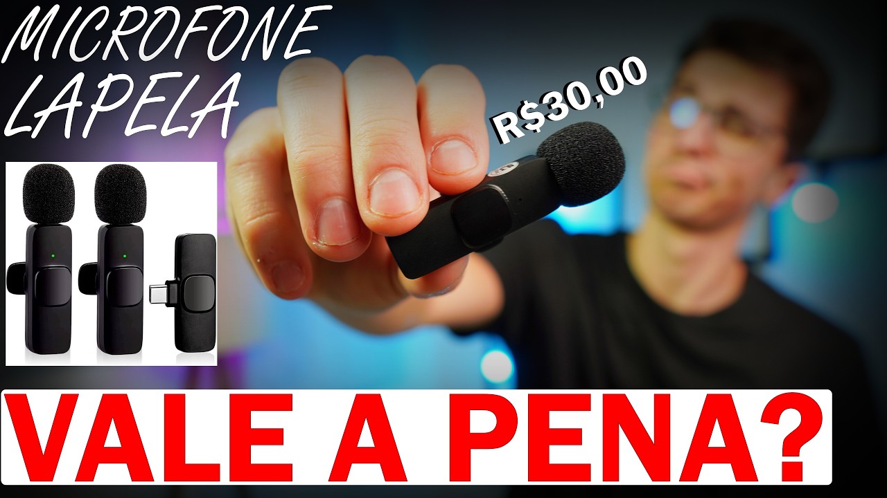 MICROFONE Lapela SEM FIO Para CELULAR - AUDIO PROFISSIONAL GASTANDO POUCO