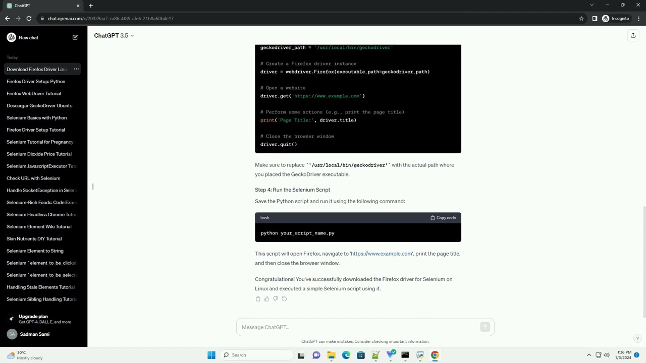 download firefox driver for selenium linux