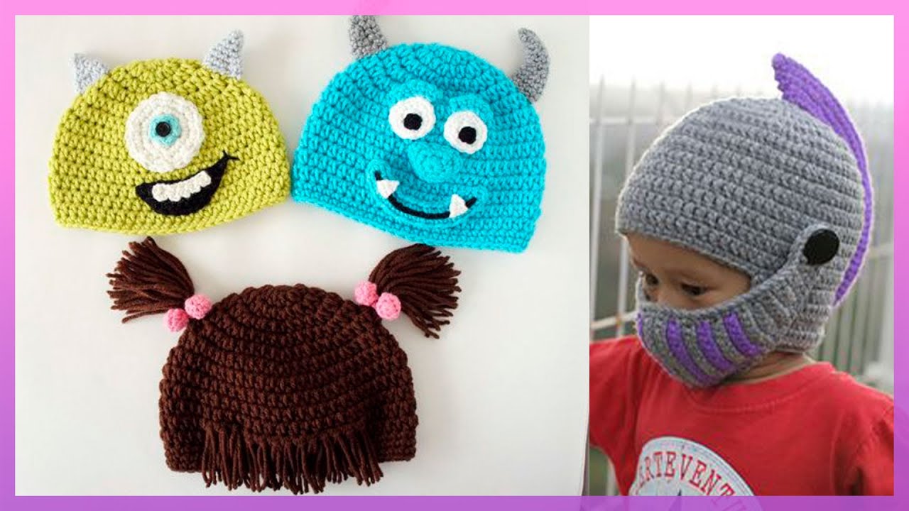 Hermosos gorros tejidos a crochet