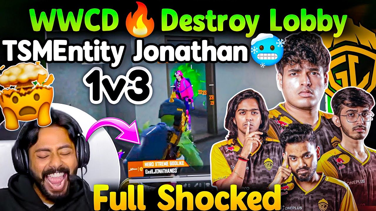 WWCD🔥GodL Destroy Lobby🥵TSMEntity Jonathan 1v3🐐🥶GodLike Qualified For Semis🇮🇳