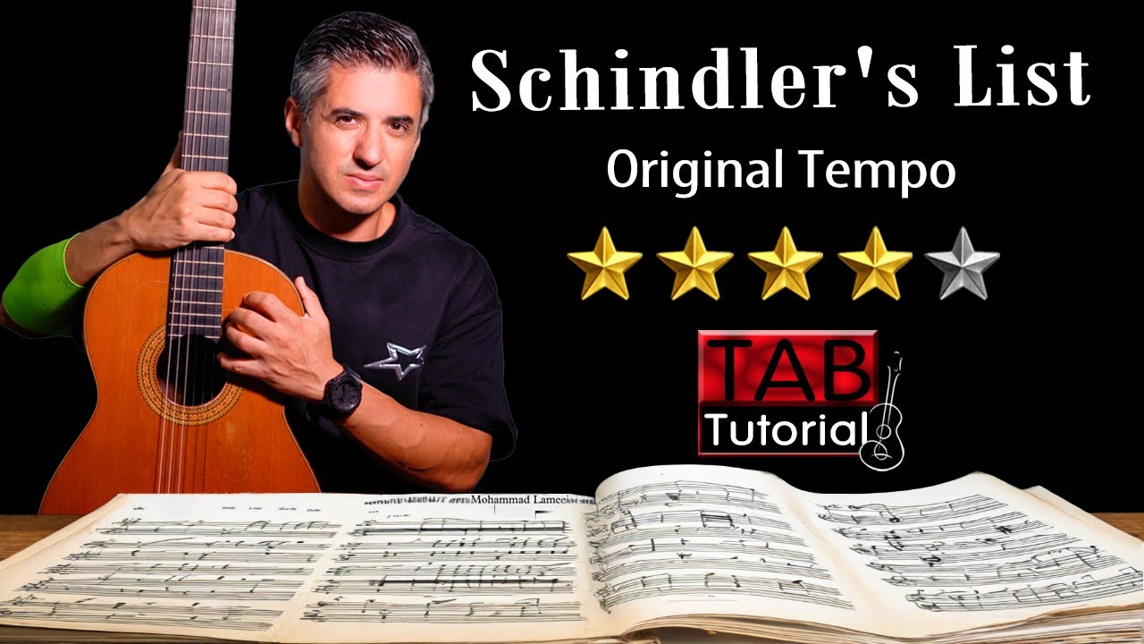 Schindler's List | Fingerstyle guitar tutorial Sheet and Tab