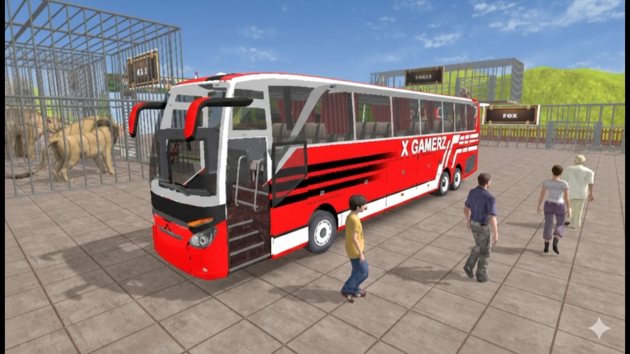 Red Bus simulator game 3D ll #trending #viralvideo