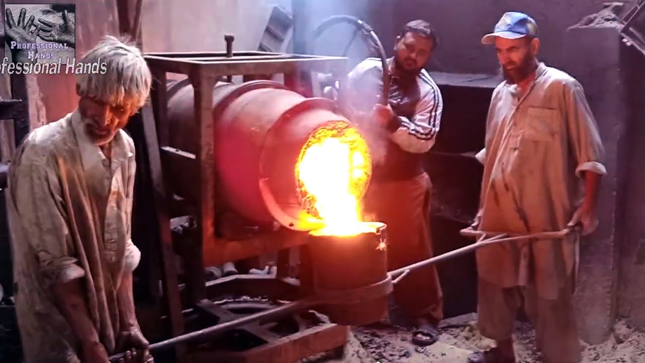 Amazing skill gym accessories casting // aluminum casting of gym accessories