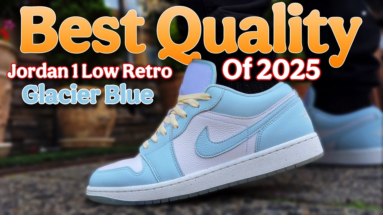 Jordan 1 Low Glacier Blue - On Feet