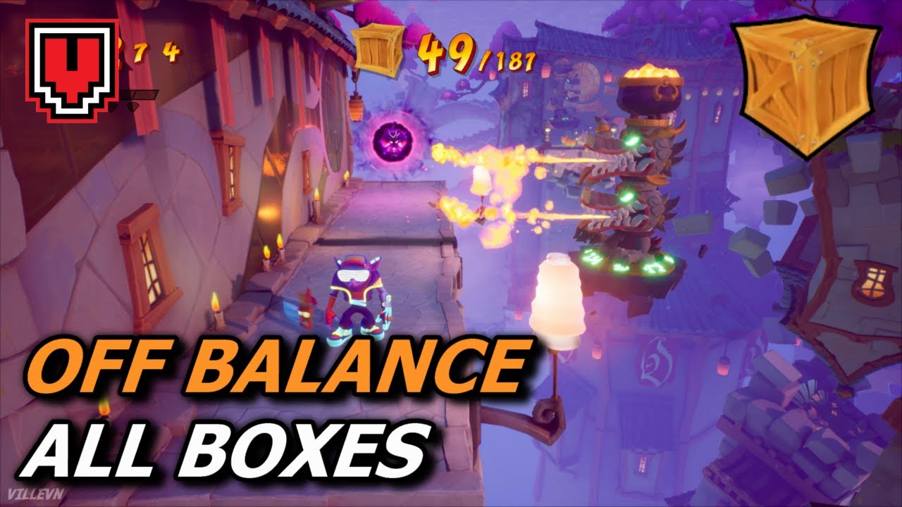 Off Balance: All Boxes (with checkpoint numbers) - Crash Bandicoot 4 walkthrough