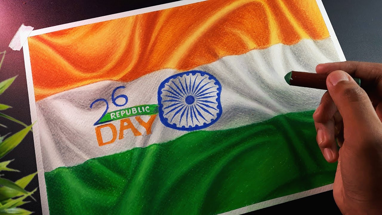Republic day drawing,  Indian Flag Drawing 🇮🇳