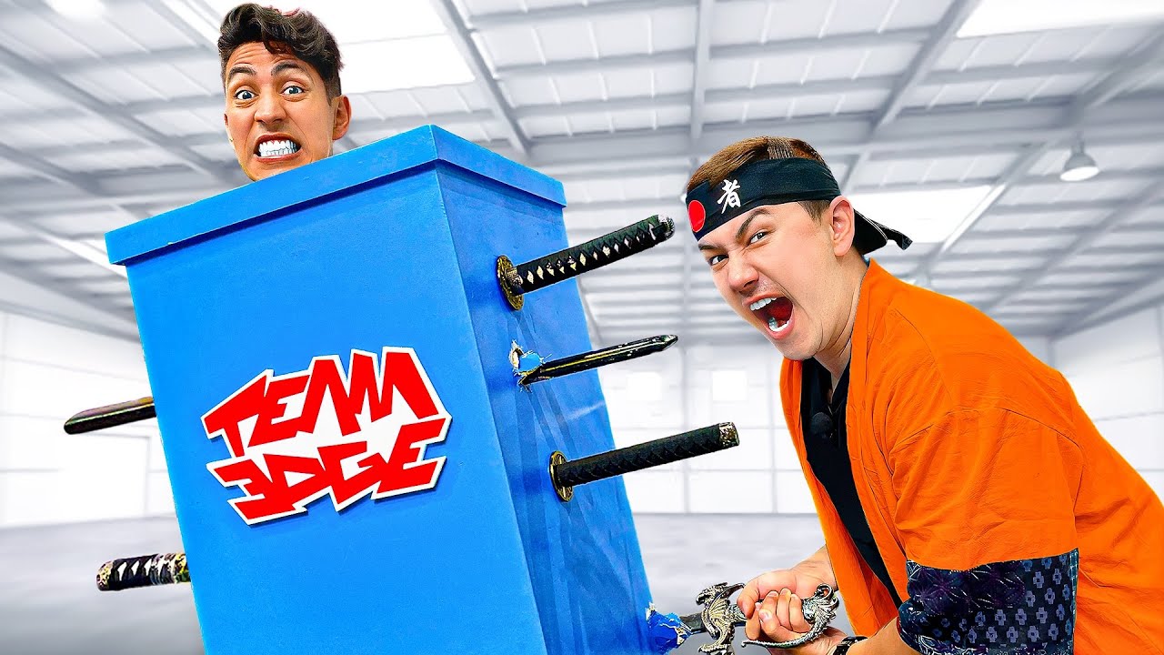 Trapped in the Sword Box! | DON'T Get Skewered!!