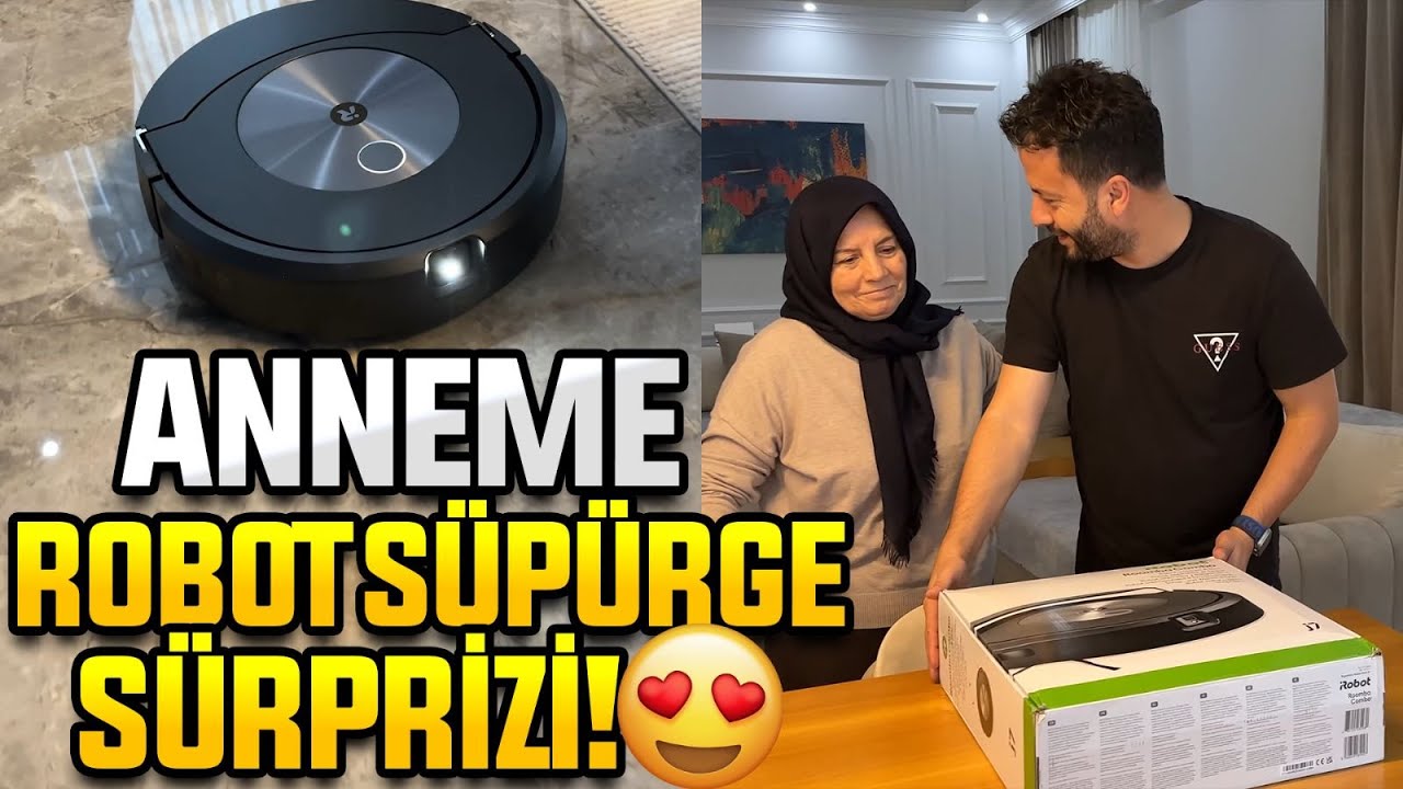 ANNEME ROBOT SÜPÜRGE SÜRPRİZİ 😍 - iRobot Roomba Combo j7 Robot Süpürge ve Paspas İnceleme!