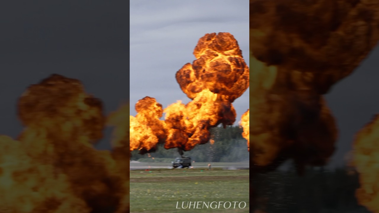 Militants destroyed by Swedish Defense Forces and Saab Gripen-C ground attack #airshow2024 #flygdag