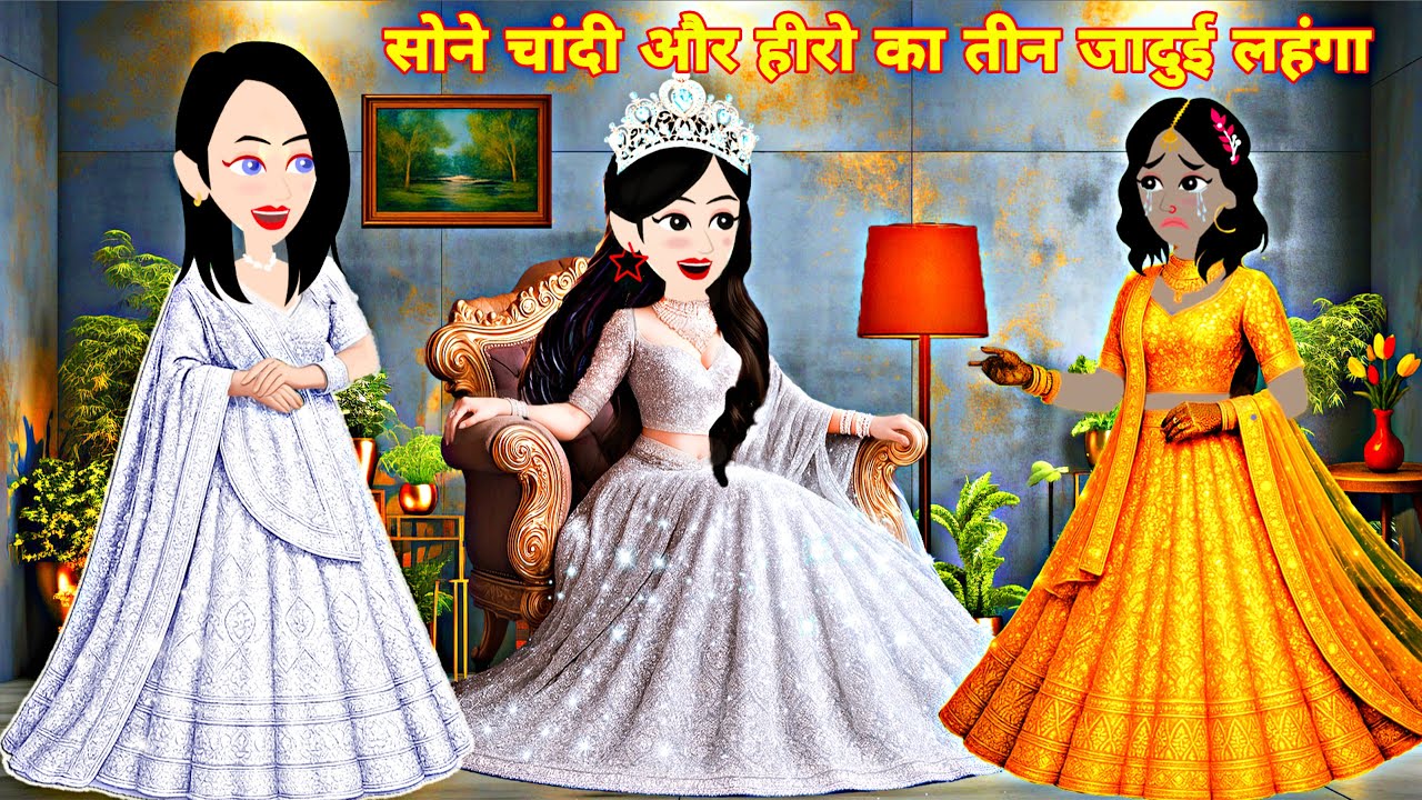 सोने चांदी और हीरो का जादुई लहंगा jadui kahaniya | magical story | bedtime story | cartoon animation