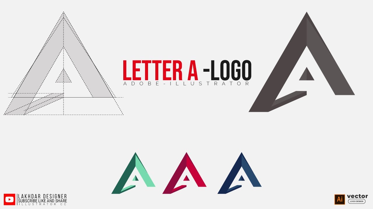 LETTER A LOGO in Illustrator