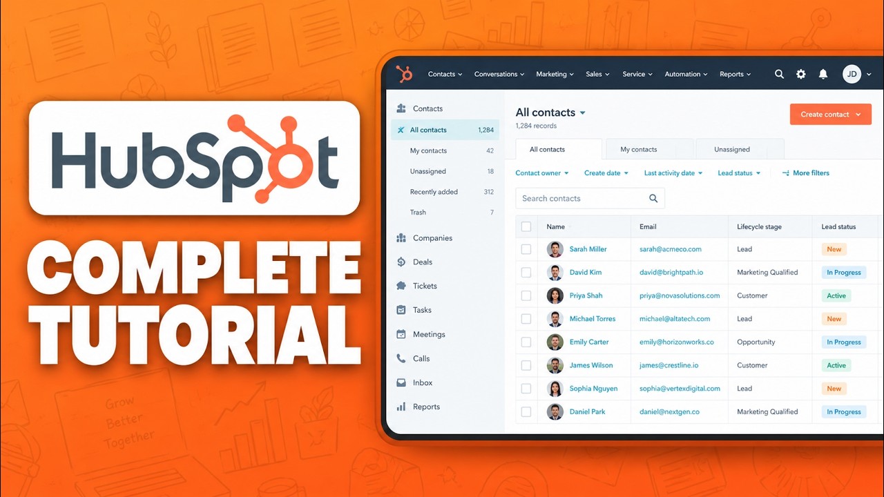 HubSpot CRM Full Tutorial 2026: Complete Beginners Guide