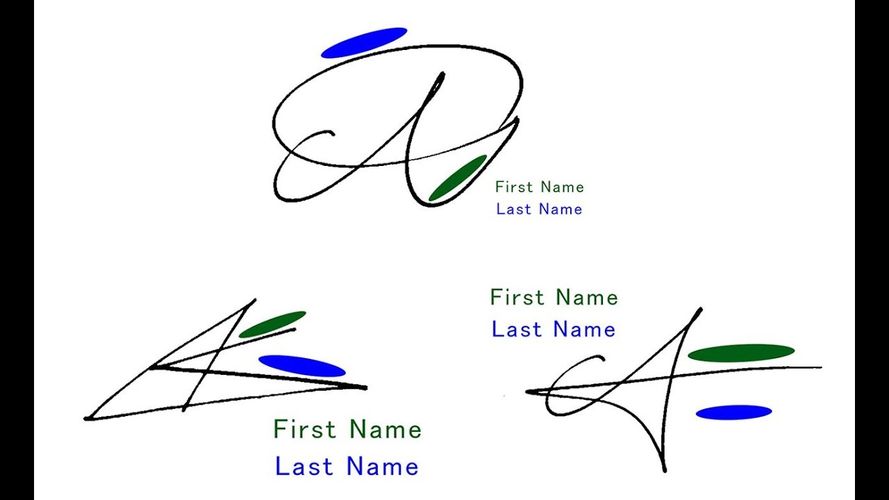 How to draw the impressive signatures beginning with 