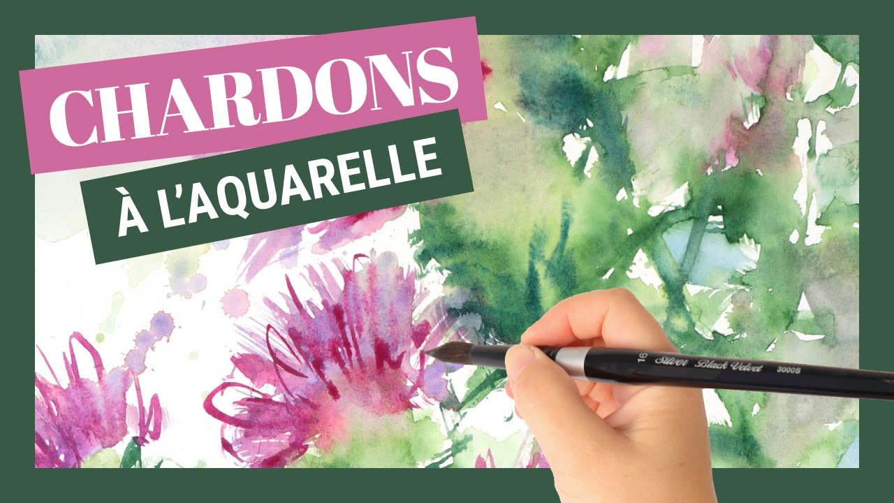 Peindre des chardons à l'aquarelle