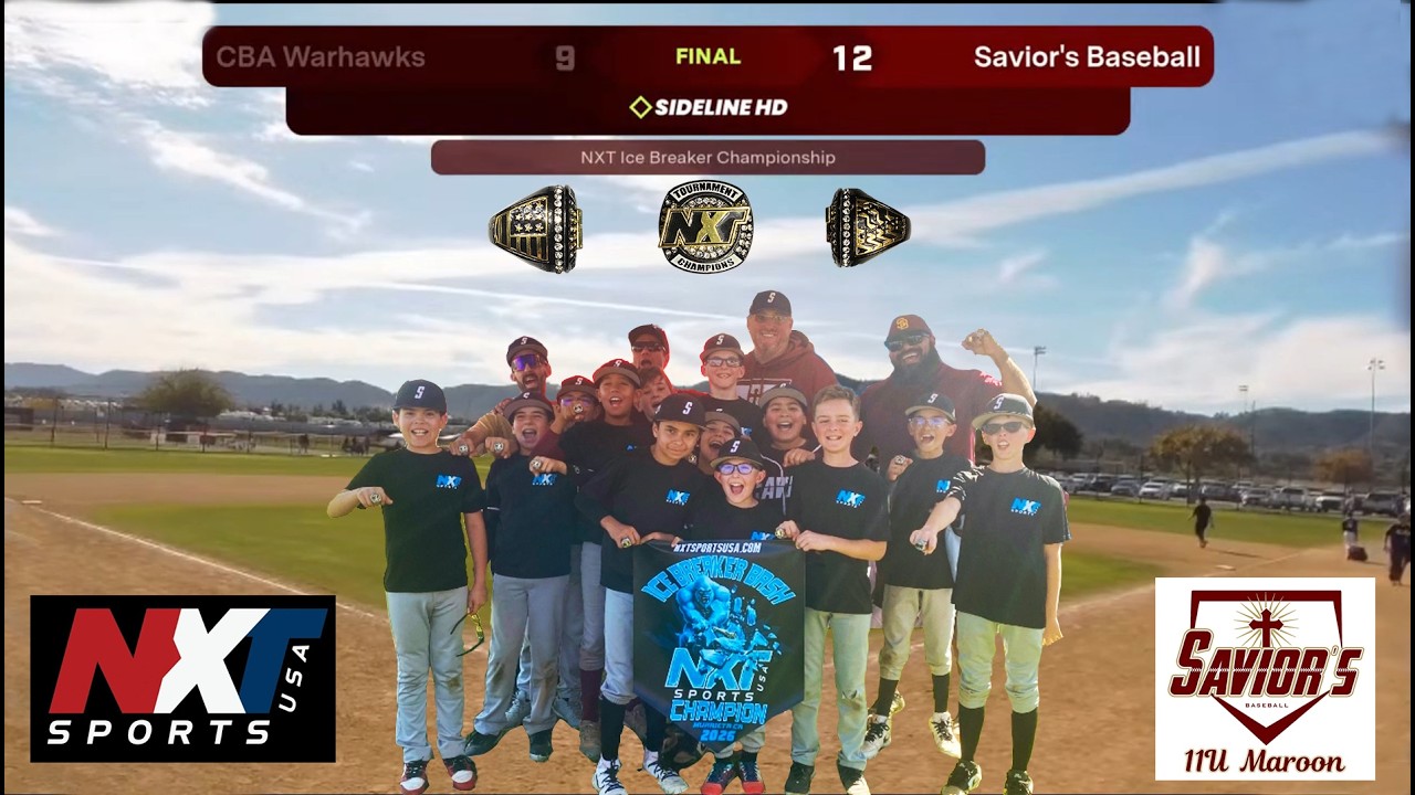 NXT Ice Breaker Bash Championship Savior's Baseball 11U vs CBA Warhawks. Murrieta, CA Jan 18, 2026