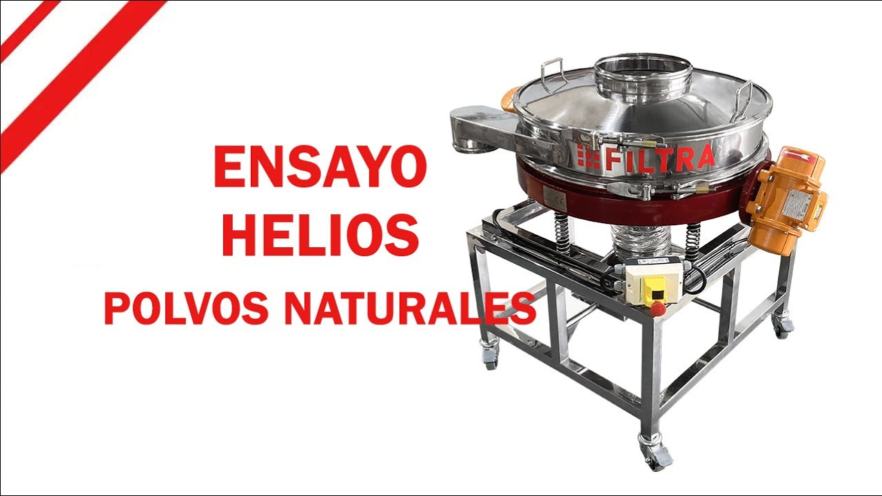 HELIOS - Ensayo de polvos naturales / Natural powder sieving | Filtra Vibración