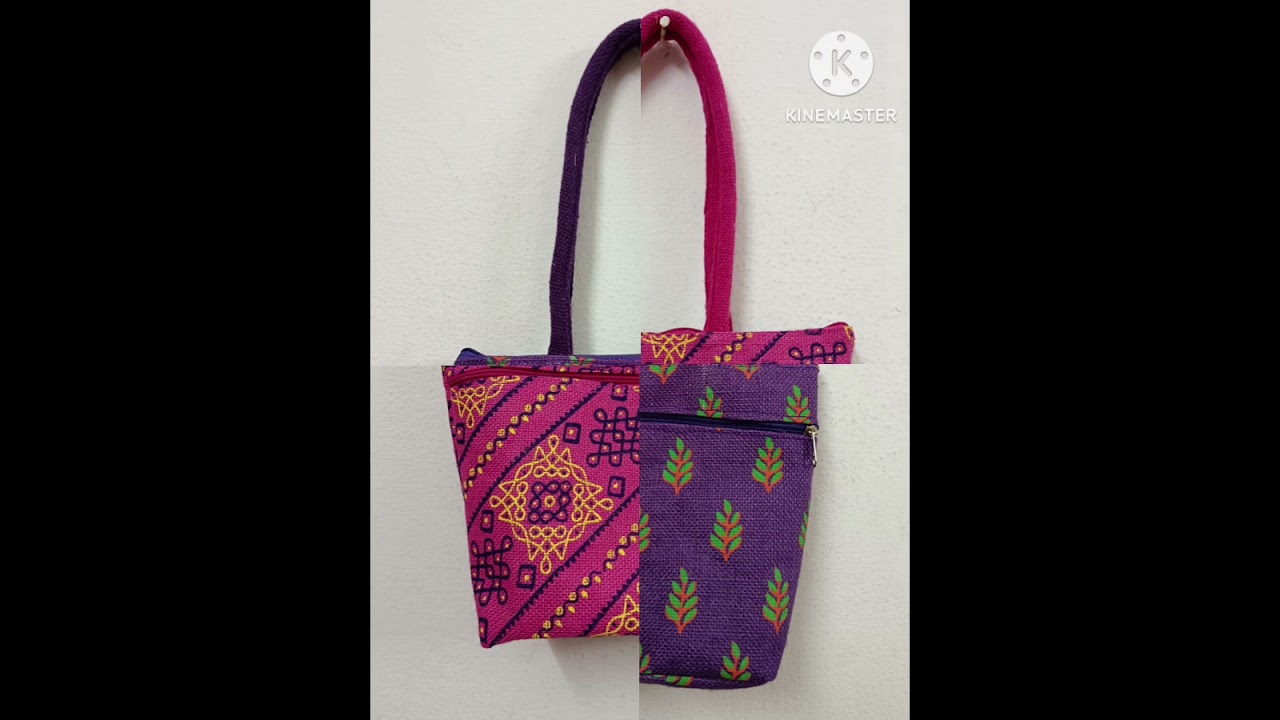 ##Jute Small Size Hand Bags##