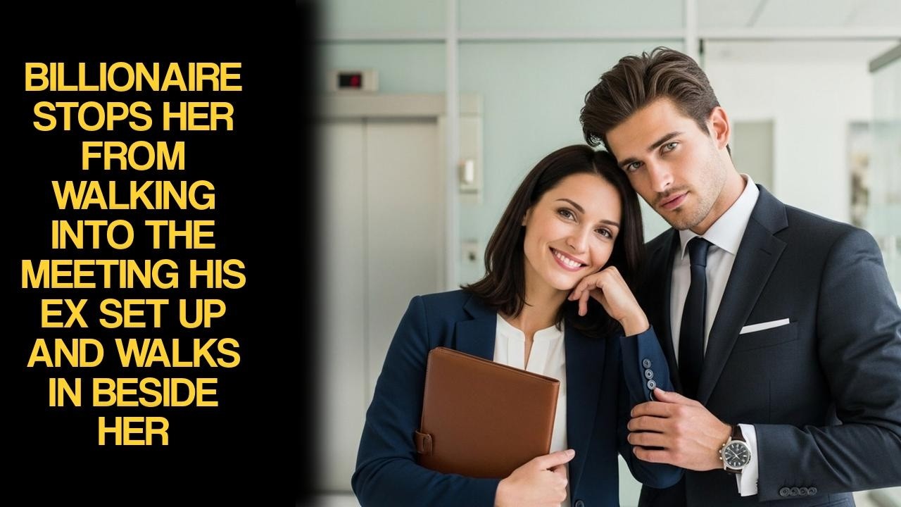 Billionaire Stops Her From Walking Into The Meeting His Ex Set Up And Walks In Beside Her