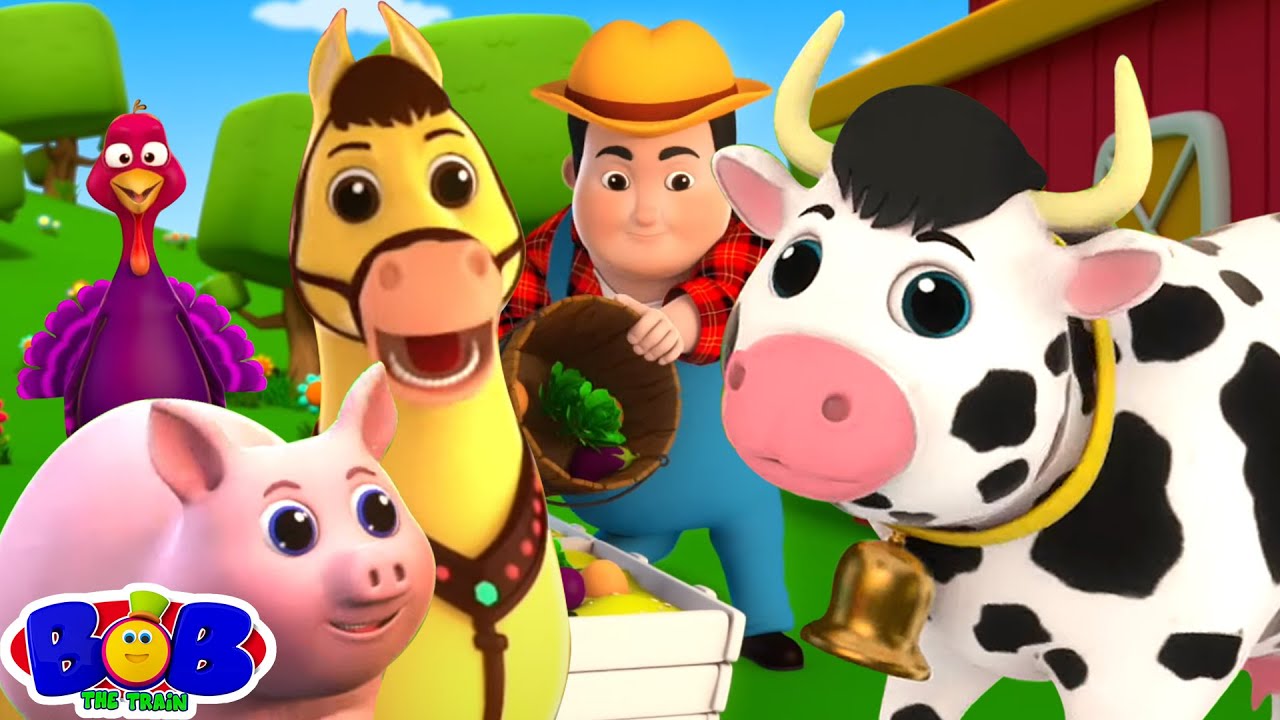 Old MacDonald Had A Farm - Fun Animals Learning Rhyme for Kids