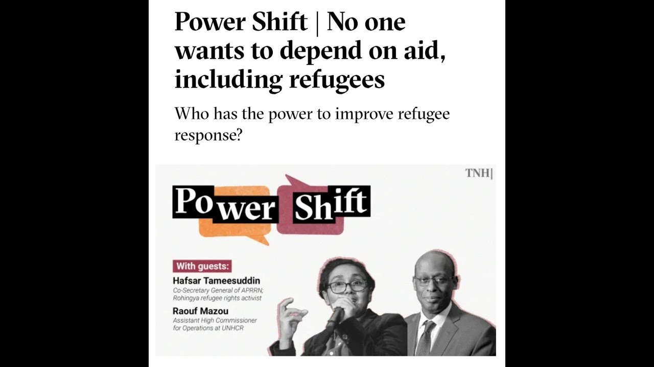 No one wants to depend on aid, including refugees.