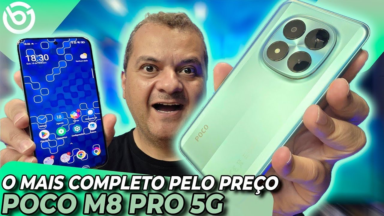 POCO M8 PRO 5G - O MAIS COMPLETO Pelo Preço! Bateria 6500 mAh, carregador 100W e IP69K!