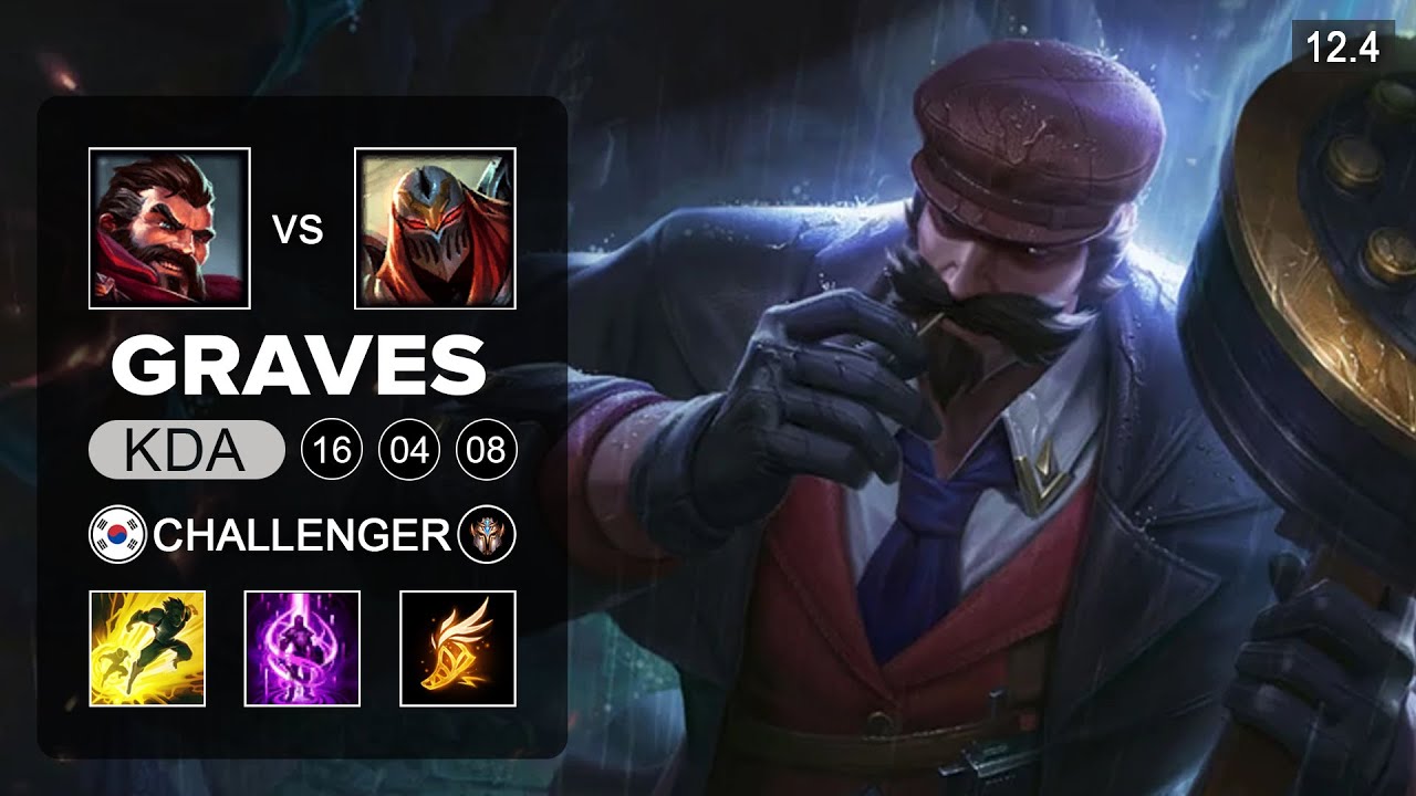 Graves Top vs Zed - KR Challenger - Season 12 Patch 12.4