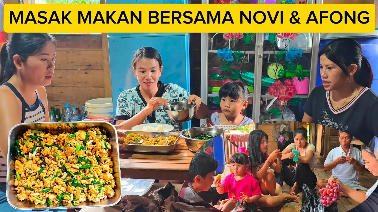 PULANG KAMPUNG HALAMAN DAN MASAK TELUR ORAK ARiK & TUMIS DAUN SINGKONG