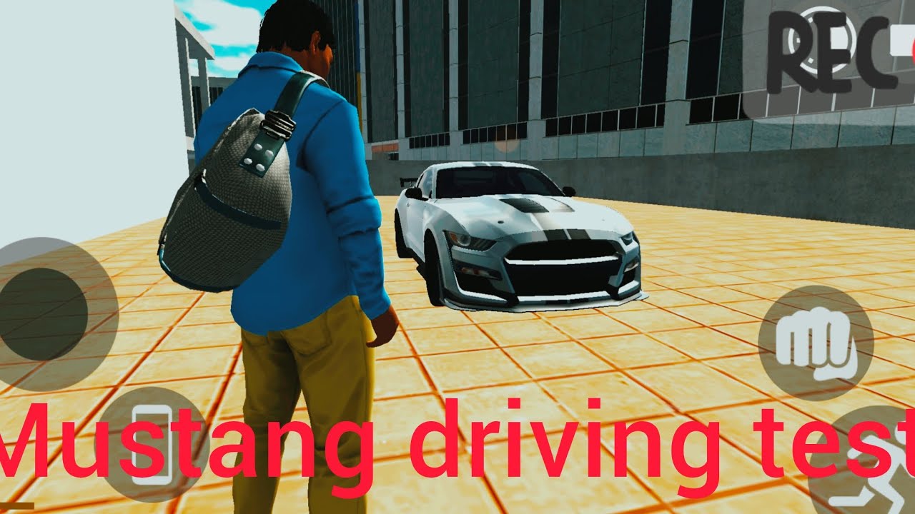 Indian bike game Mustang power test and driving test and crash test