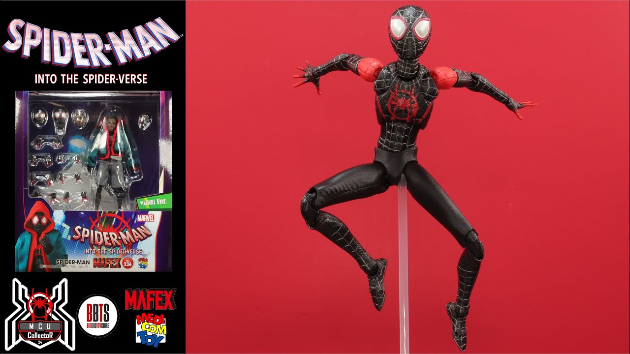 Mafex SPIDER-MAN MILES MORALES Into the Spider-Verse Renewal Version 236 Marvel Figure Review