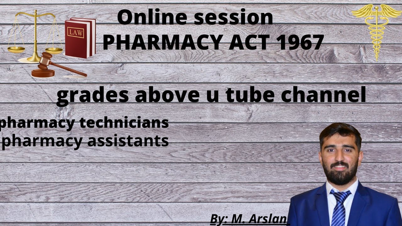 online pharmacy technician session pharmacy act 1967