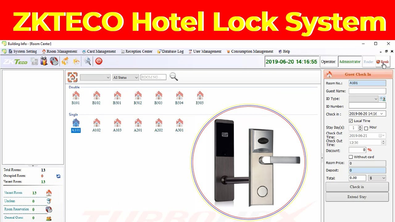 How to configuration ZKTeco hotel lock system