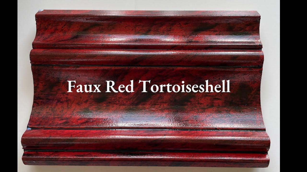 How to create Faux red Tortoiseshell to use in decorating and furniture painting.