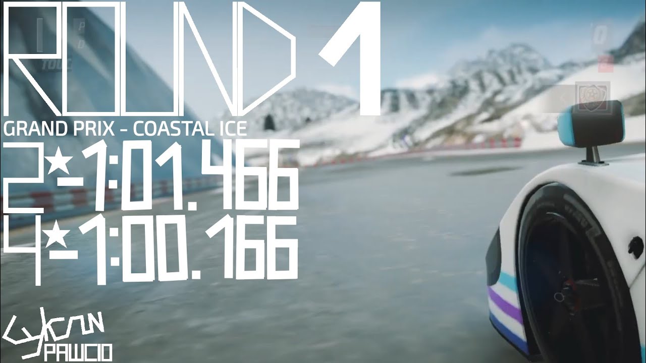 Asphalt Legends - Grand Prix - XJR-9 - Round 1 (Coastal Ice) - 1:01.466 2* / 1:00.166 4*