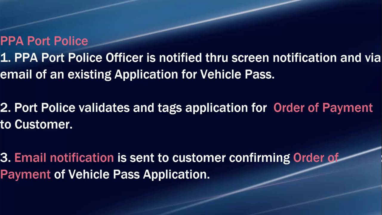 EPMS Vehicle Pass Application
