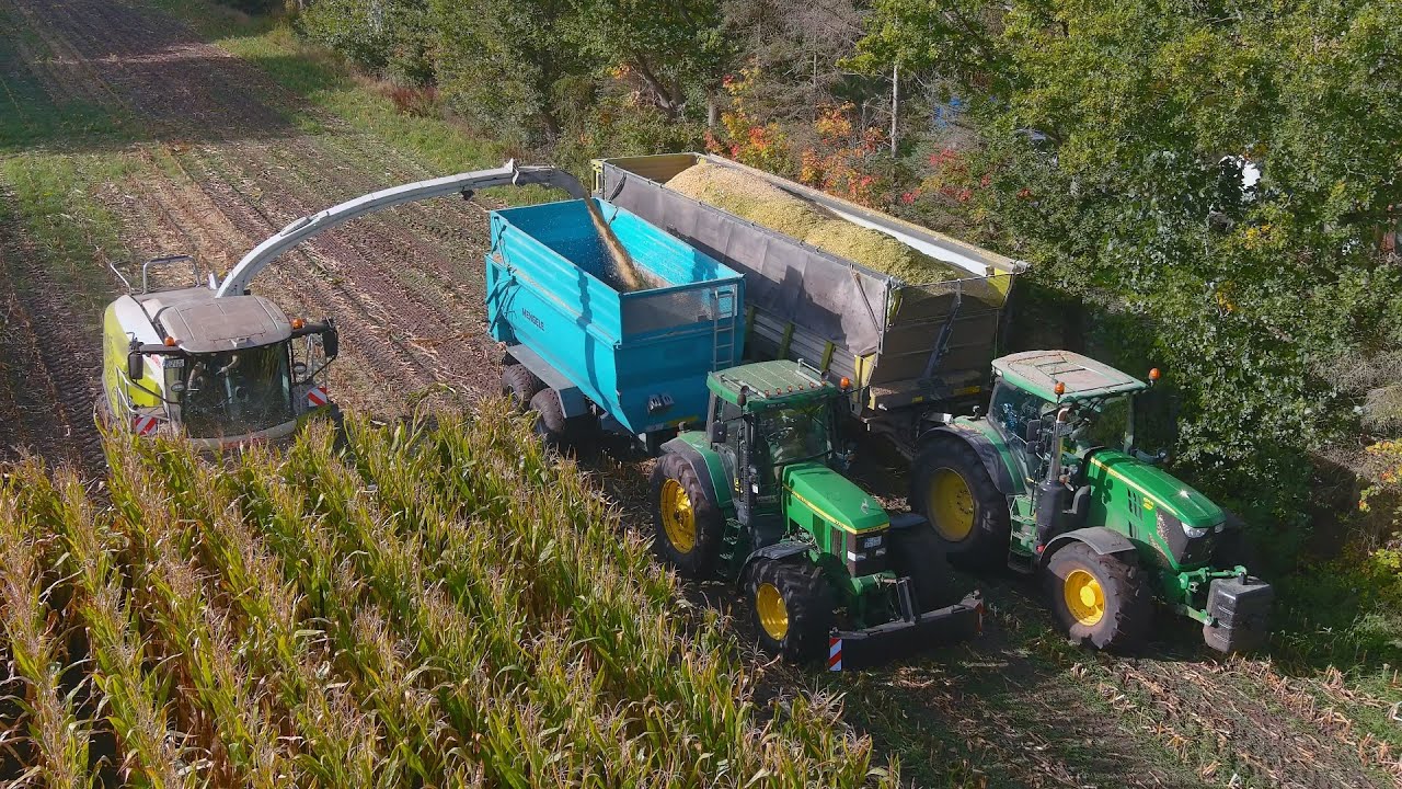 Mais 2022 : Claas Jaguar 990 | Carsten Meyer | John Deere 7710 | Maishäckseln | Claas Axion | 7R 310