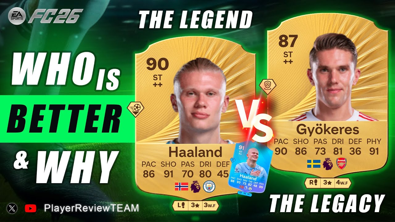 3⭐3⭐ Эрлинг Хааланд 90 + 3⭐3⭐ Виктор Дьёкерес 87 | Обзор игрока FC 26