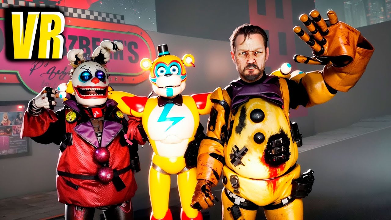 VR АНИМАТРОНИКИ ПУГАЮТ ОХРАННИКА В БОНЕЛАБ FNAF BONELAB COOP