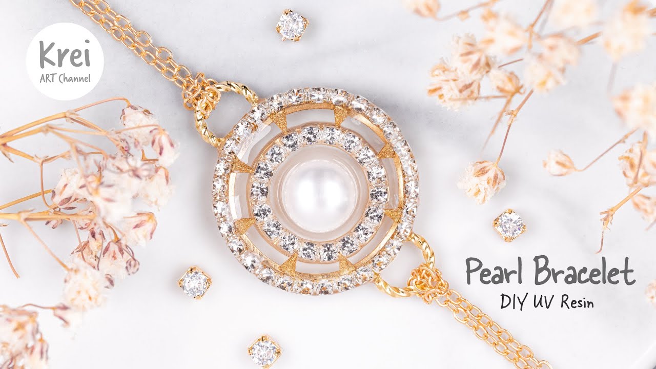 【UV レジン】DIYパールブレスレット〜♪UV Resin - DIY Pearl Bracelet