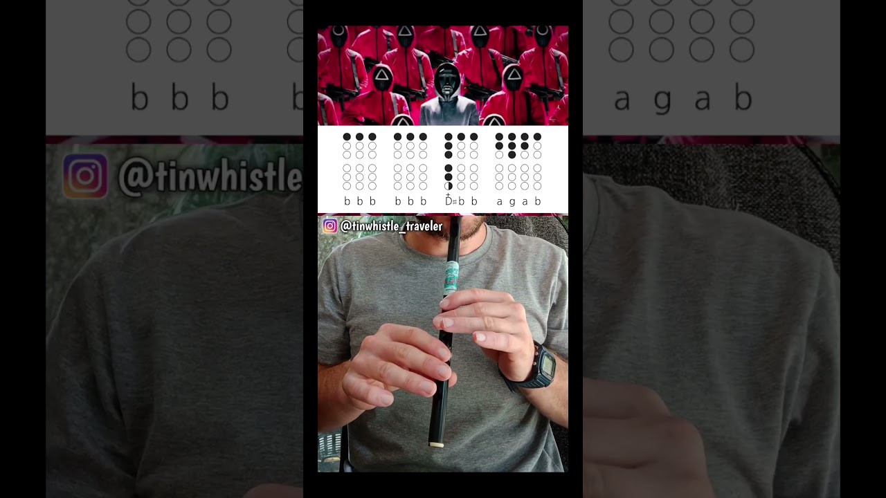 Squid Game Song - Tin Whistle Tutorial - Way Back Then