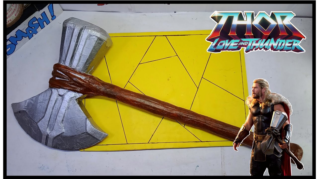 How to make Stormbreaker from cardboard #thorloveandthunder